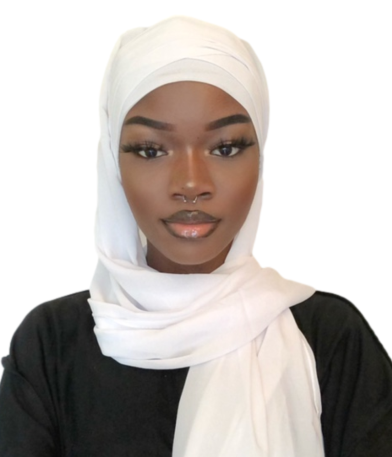 hijab à enfiler belinia prestige blanc, hijab soie de medine