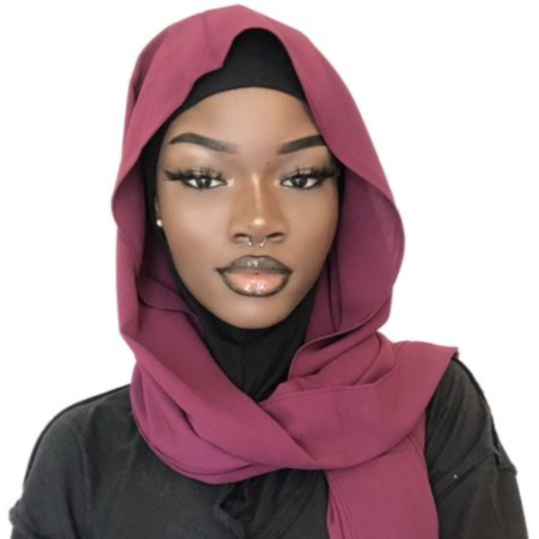 hijab bordeaux belinia prestige , voile islamique , nouvelle tendance dubai soie de medine