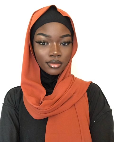 hijab belinia prestige , soie de medine turque , vetement grande taille