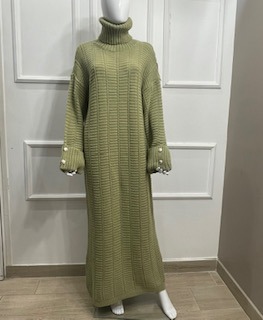 robe longue pull chaude abaya