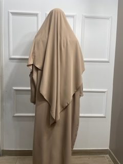 jilbeb , jilbab , ensemble 2 p!eces , abaya et khimar soie de medine mastour